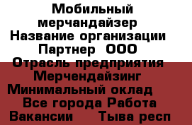 Мобильный мерчандайзер › Название организации ­ Партнер, ООО › Отрасль предприятия ­ Мерчендайзинг › Минимальный оклад ­ 1 - Все города Работа » Вакансии   . Тыва респ.